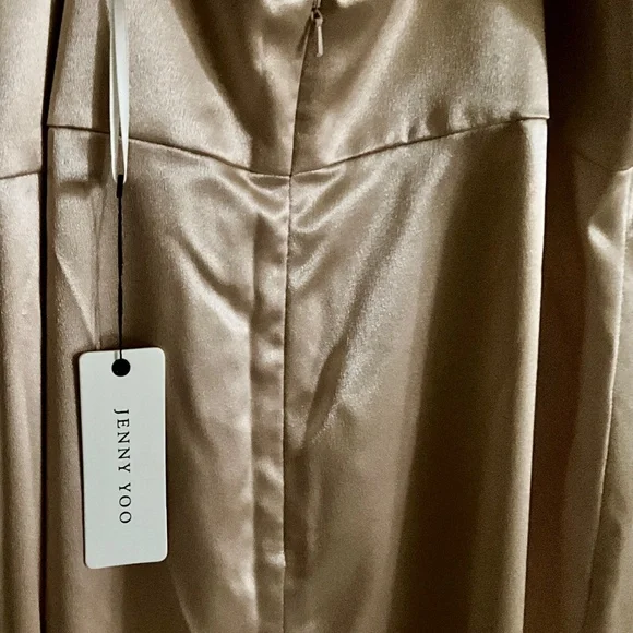 NWT JENNY YOO Satin Evening Gown Full Length - Picture 6 of 8